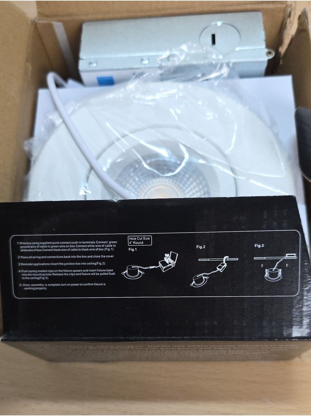 White 9W LED Recessed Ceiling Light Kit - Picture 9 of 10